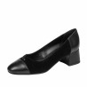 Zapatos elegantes de mujer 1332 negro ante combinado