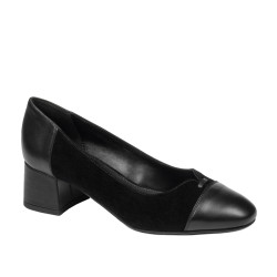 Zapatos elegantes de mujer 1332 negro ante combinado