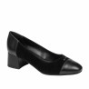 Zapatos elegantes de mujer 1332 negro ante combinado