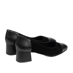 Zapatos elegantes de mujer 1332 negro ante combinado