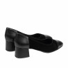 Zapatos elegantes de mujer 1332 negro ante combinado