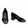 Zapatos elegantes de mujer 1332 negro ante combinado