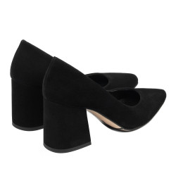 Zapatos elegantes de mujer 1315 negro terciopelo
