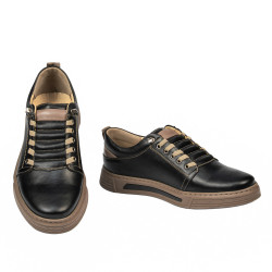 Zapatos casuales para hombre 982 negro combinado