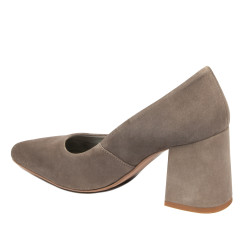 Zapatos elegantes de mujer 1315 arena terciopelo