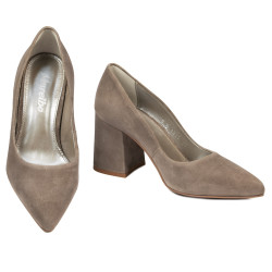 Zapatos elegantes de mujer 1315 arena terciopelo