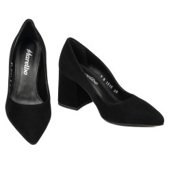 Zapatos elegantes de mujer 1315 negro terciopelo