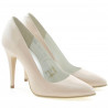 Zapatos elegantes de mujer 1241 charol beige nácar