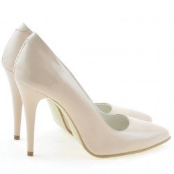 Zapatos elegantes de mujer 1241 charol beige nácar