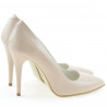 Zapatos elegantes de mujer 1241 charol beige nácar