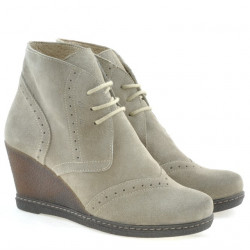 Botines mujer 3230-1 arena velur