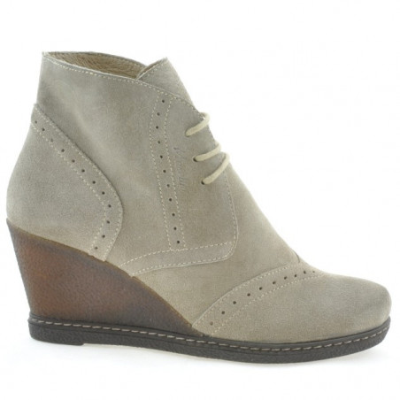 Botines mujer 3230-1 arena velur
