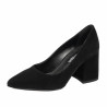 Zapatos elegantes de mujer 1315 negro terciopelo