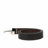 Cinturón de hombre 62b bicolor negro caviar+marrón caviar