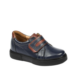 Zapatos para niños 2004-1 índigo+marrón
