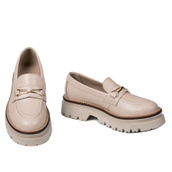 Zapatos casuales mujer 6086 crema