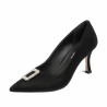 Zapatos elegantes de mujer 1318 negro terciopelo