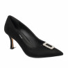 Zapatos elegantes de mujer 1318 negro terciopelo