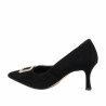 Zapatos elegantes de mujer 1318 negro terciopelo