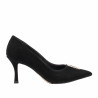 Zapatos elegantes de mujer 1318 negro terciopelo