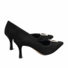 Zapatos elegantes de mujer 1318 negro terciopelo