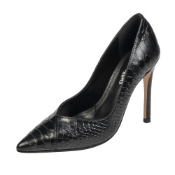 Zapatos elegantes de mujer 1330 croco negro