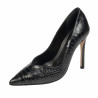Zapatos elegantes de mujer 1330 croco negro