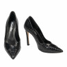 Zapatos elegantes de mujer 1330 croco negro