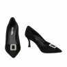Zapatos elegantes de mujer 1318 negro terciopelo