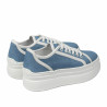 Zapatillas deportivas mujer 6089 jeans azul combinado