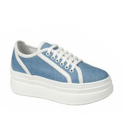 Zapatillas deportivas mujer 6089 jeans azul combinado