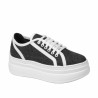 Zapatillas deportivas de mujer 6089 jeans negro combinado