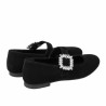 Bailarinas para dama 1314 negro de terciopelo
