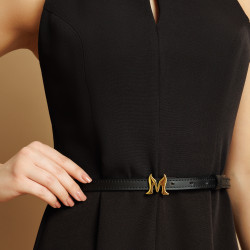 Cinturón mujer 42cm negro napa lifestyle