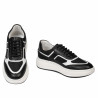 Zapatillas deportivas de mujer 6087 negro combinado