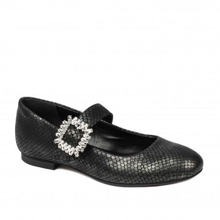 Bailarinas de mujer 1314 negro estampado