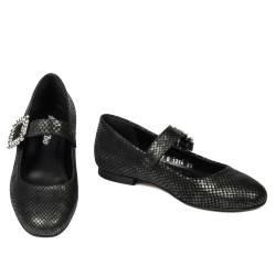 Bailarinas de mujer 1314 negro estampado