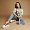 Zapatillas deportivas mujer 6083 marrón combinado lifestyle