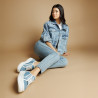 Zapatillas deportivas mujer 6089 jeans azul combinado lifestyle