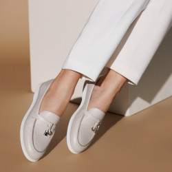 Mocasines de mujer 6082 blanco porcelana
