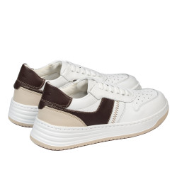 Zapatillas deportivas mujer 6088 blanco+beige