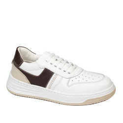 Zapatillas deportivas mujer 6088 blanco+beige