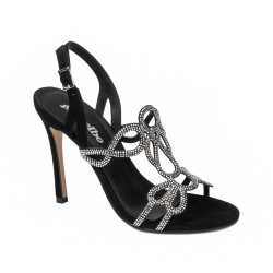 Sandalias de mujer 1317 negro terciopelo
