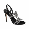 Sandalias de mujer 1317 negro terciopelo
