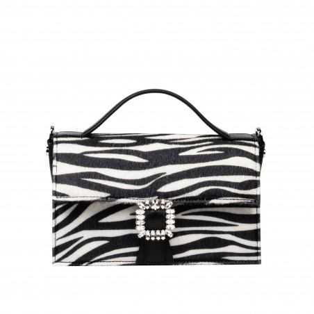 Bolso de mano para dama 039g 01 cavallino cebra