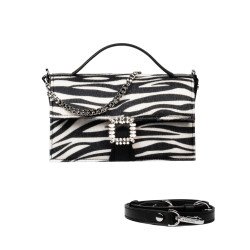 Bolso de mano para dama 039g 01 cavallino cebra