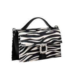 Bolso de mano para dama 039g 01 cavallino cebra