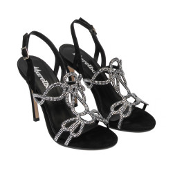Sandalias de mujer 1317 negro terciopelo