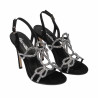 Sandalias de mujer 1317 negro terciopelo
