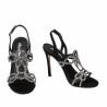 Sandalias de mujer 1317 negro terciopelo